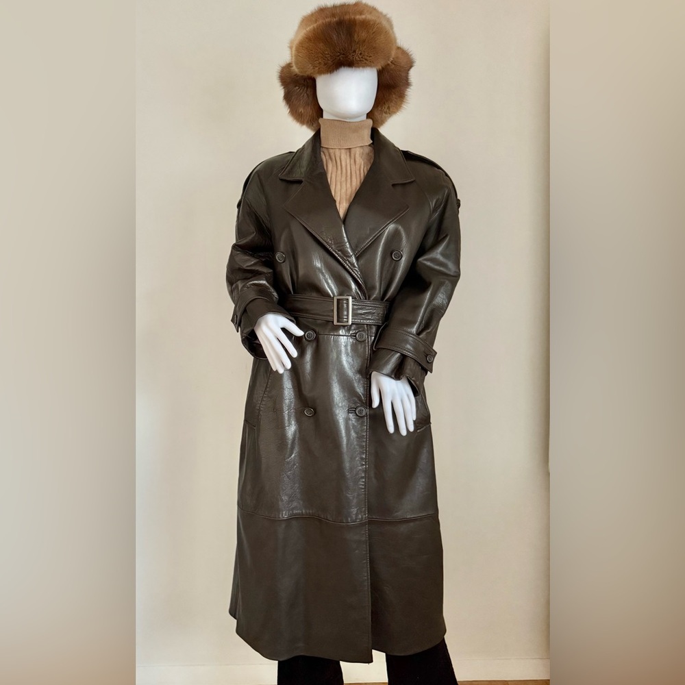 Rare Find. Dark Chocolate Brown. Long Leather Coat.Artisan Luxury.